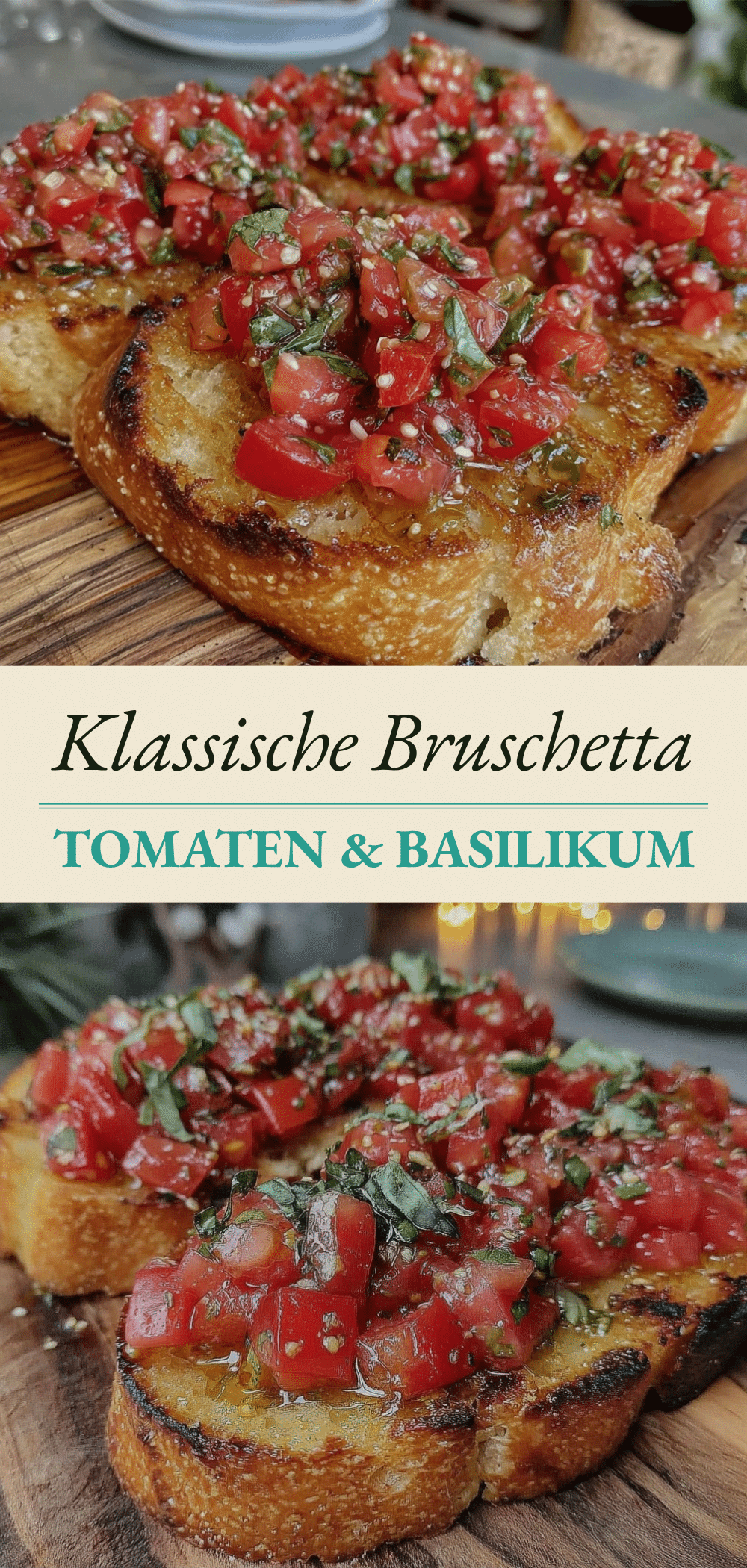 Bruschetta: 3 Zutaten, kein Fehler 5 Bruschetta mit Tomaten und Basilikum recipe