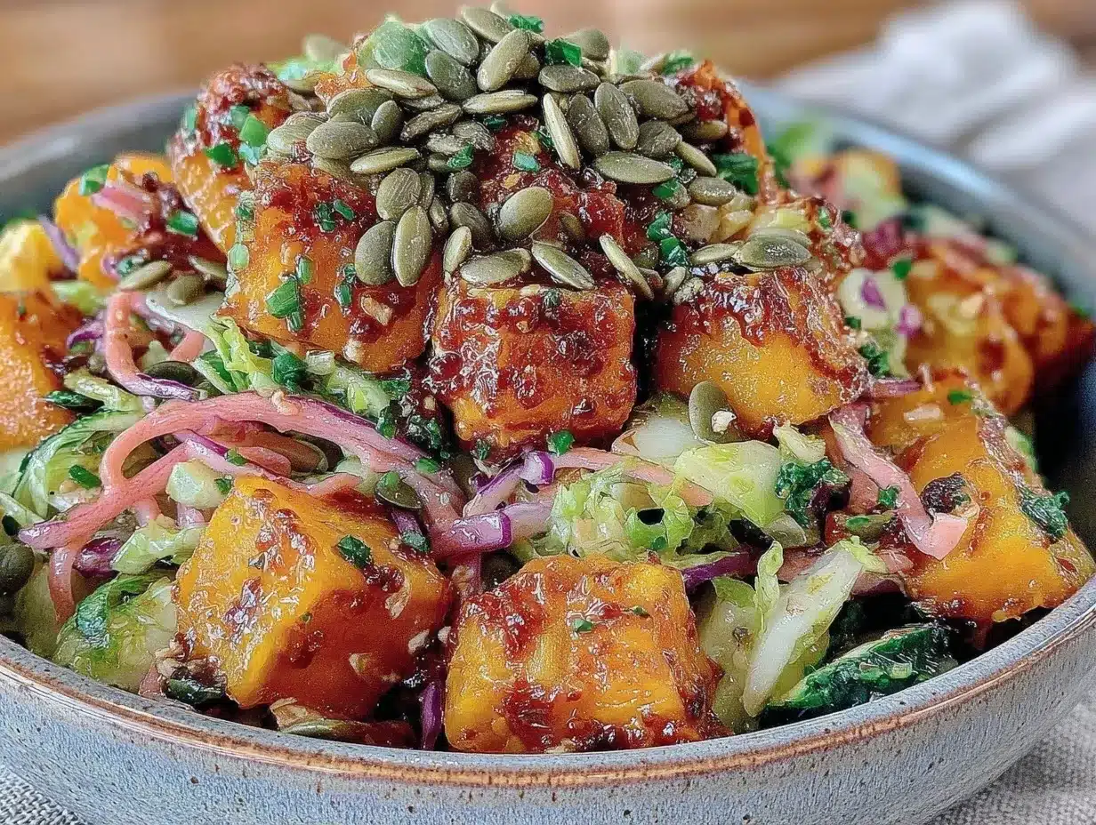 Bunter Herbstsalat mit Kürbiskernen: 3 Zutaten, kein Stress 4 bunter Herbstsalat mit Kürbiskernen preparation steps