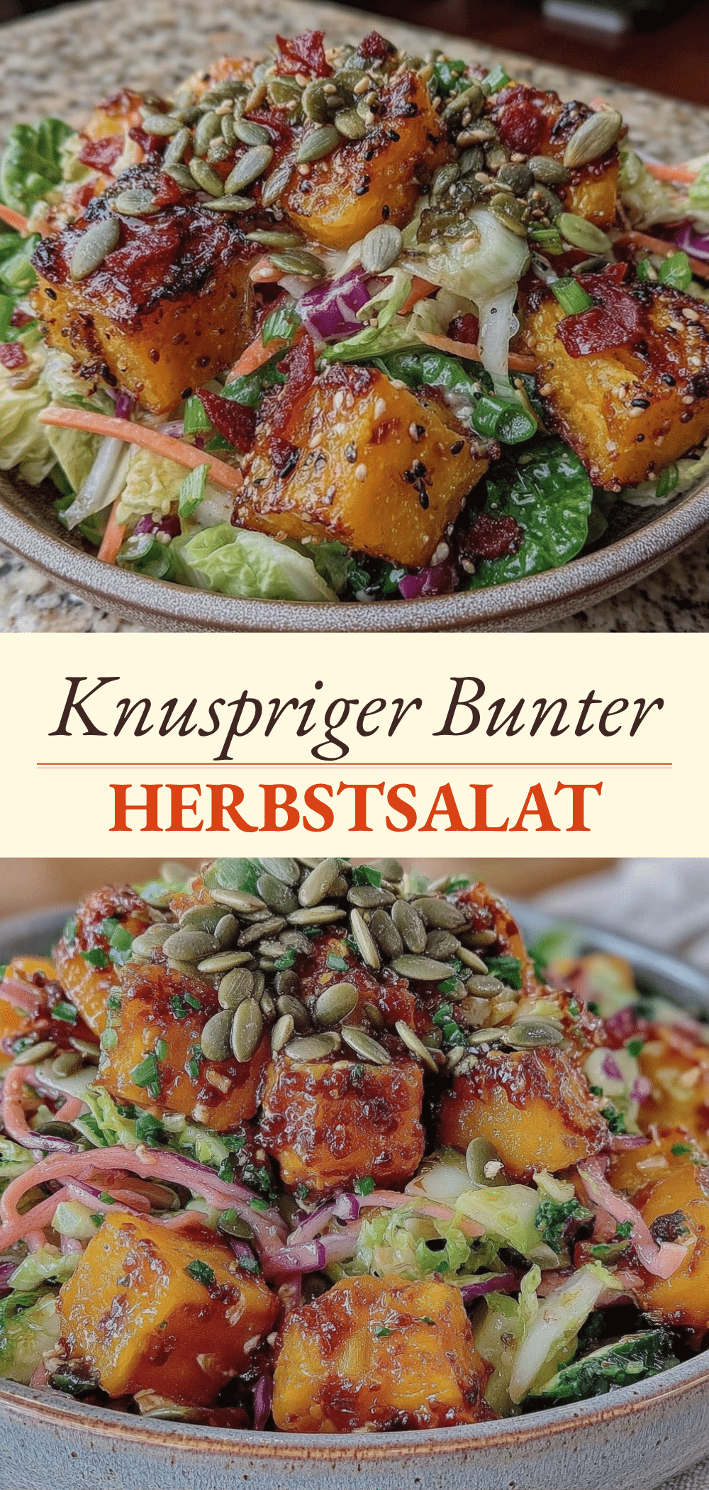 Bunter Herbstsalat mit Kürbiskernen: 3 Zutaten, kein Stress 5 bunter Herbstsalat mit Kürbiskernen recipe