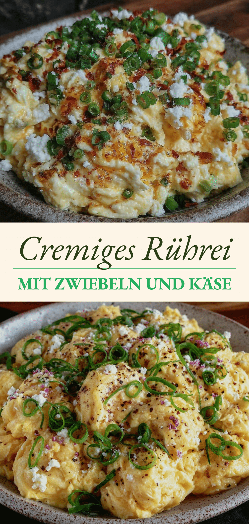 Cremiges Rührei mit Frühlingszwiebeln & Käse: 3-Zutaten-Rezept 5 cremiges Rührei mit Frühlingszwiebeln und Käse recipe