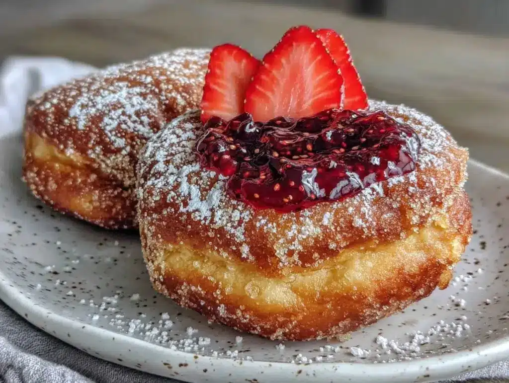 einfache Berliner Pfannkuchen mit Marmelade - featured image