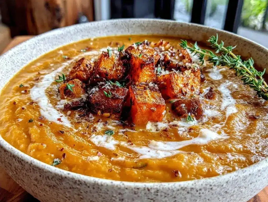 einfache cremige Gemüsesuppe - featured image