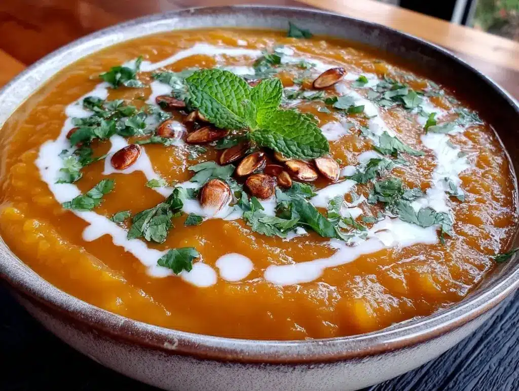 einfache cremige kürbissuppe mit kokosmilch - featured image