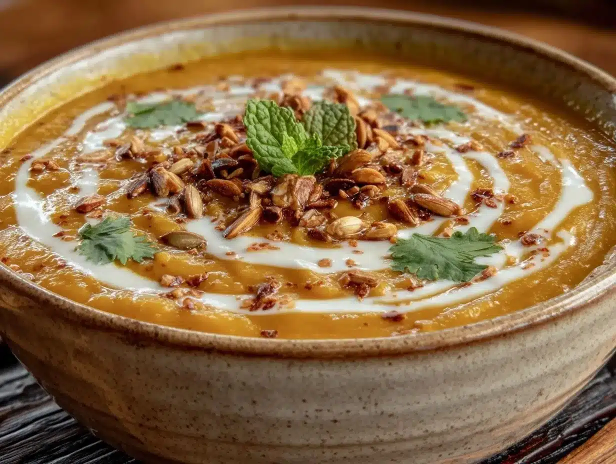 Kürbissuppe: Einfaches, cremiges Rezept 4 einfache cremige kürbissuppe mit kokosmilch preparation steps