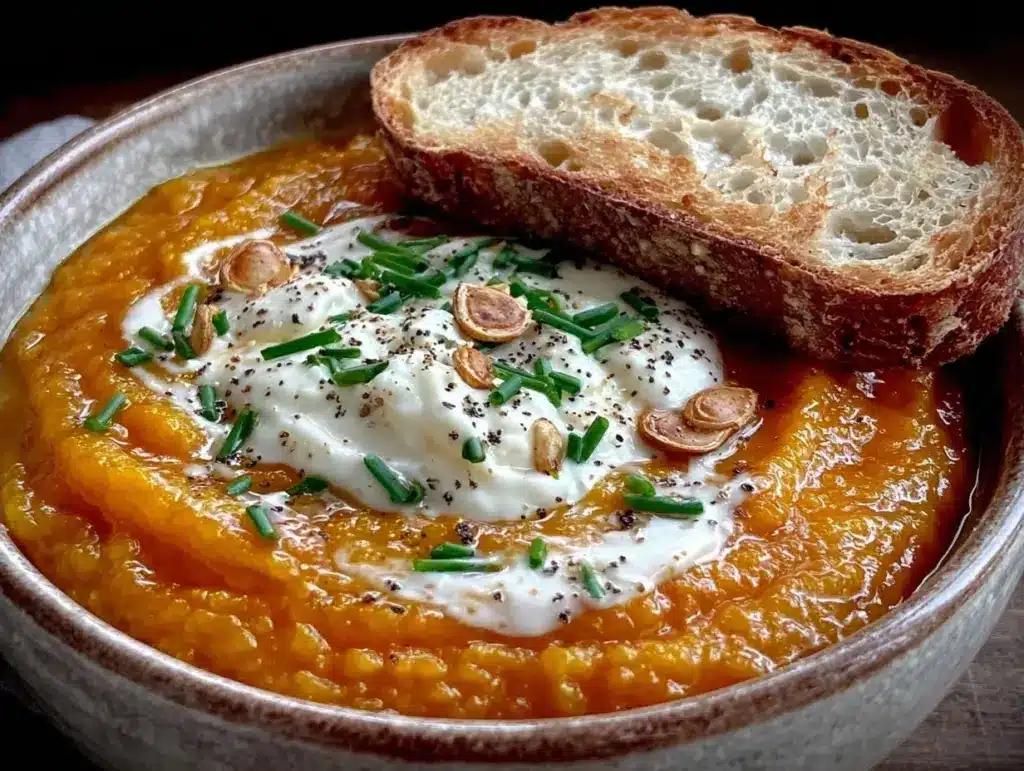 einfache Erntedankfest Kürbissuppe mit Ingwer - featured image