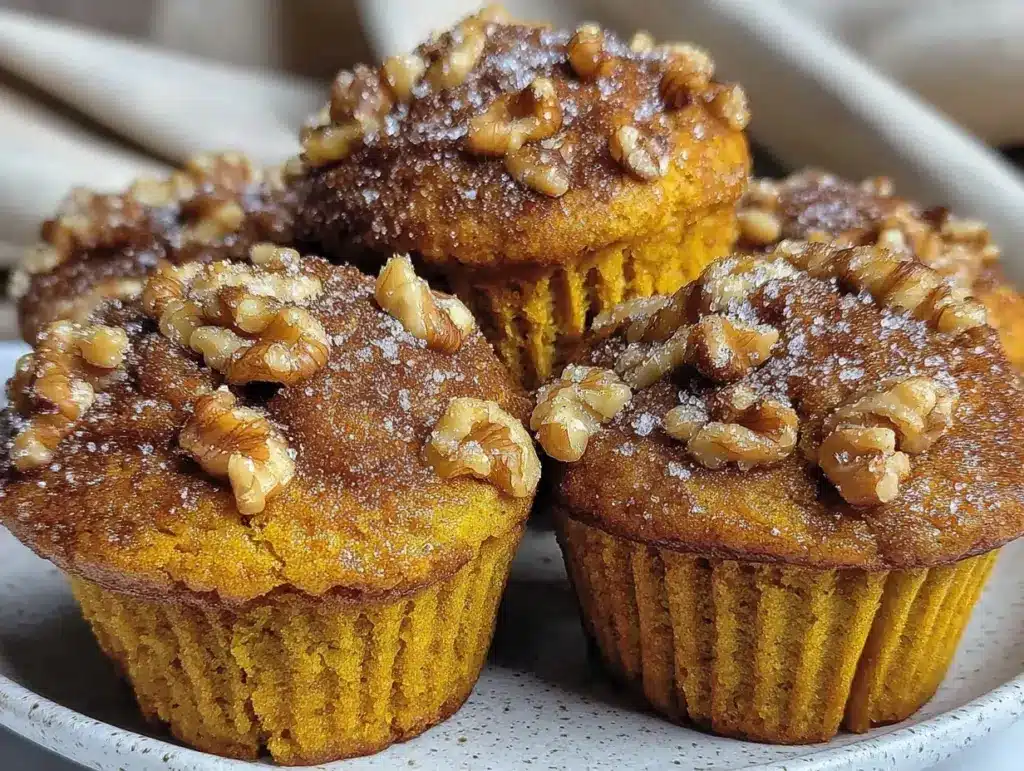einfache Kürbis-Zimt-Muffins mit Walnüssen - featured image