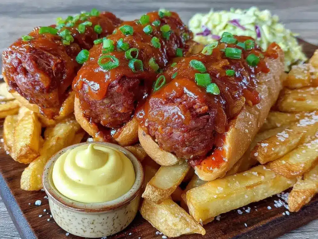 einfache Oktoberfest Currywurst - featured image