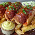 einfache Oktoberfest Currywurst - featured image
