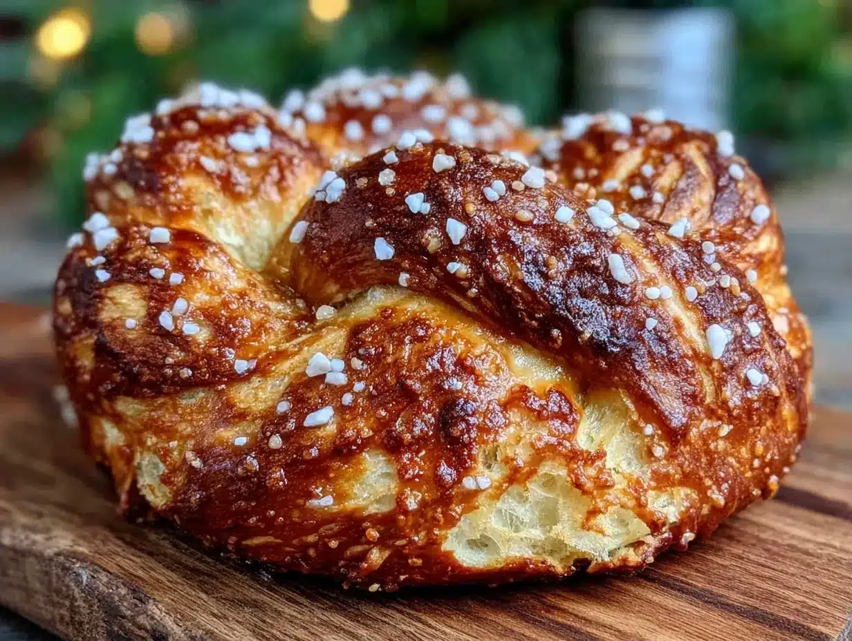 Einfache Oktoberfest Riesenbrezel: 3 Zutaten, kein Fehler 4 einfache Oktoberfest Riesenbrezel preparation steps