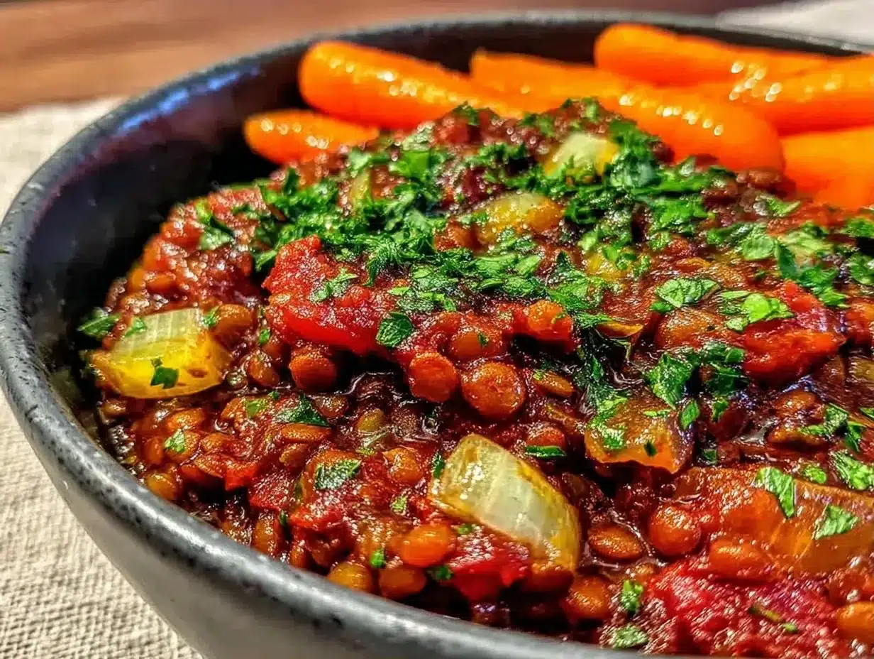 Einfache Vegetarische Linsenbolognese: Kein Stress, perfekt 4 einfache vegetarische Linsenbolognese preparation steps