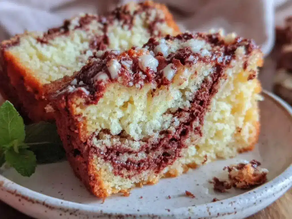 einfacher Marmorkuchen in einer Schüssel - featured image