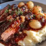 Einfacher Rinderbraten mit Rotweinsoße - featured image