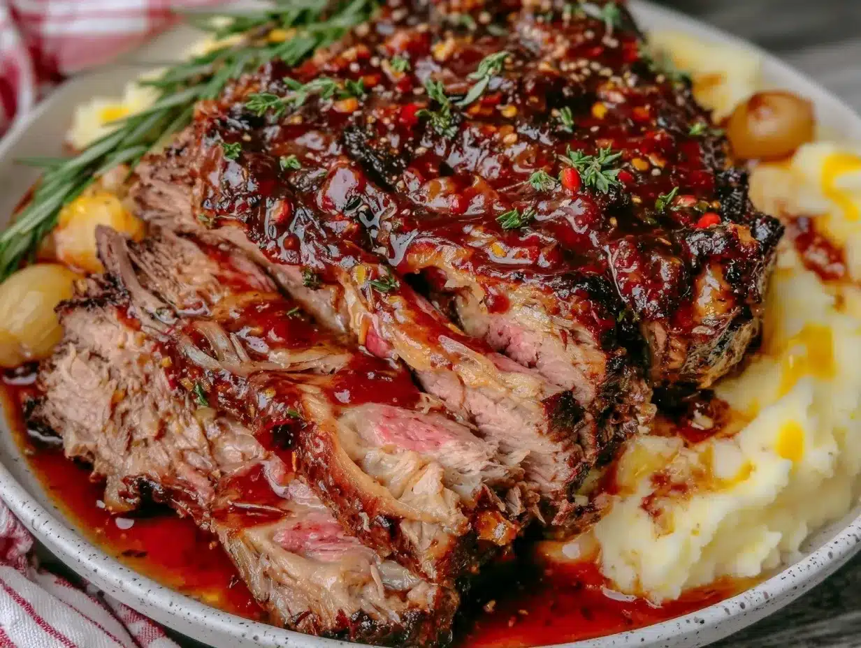 Einfacher Rinderbraten mit Rotweinsoße: Das einfachste Rezept 4 Einfacher Rinderbraten mit Rotweinsoße preparation steps