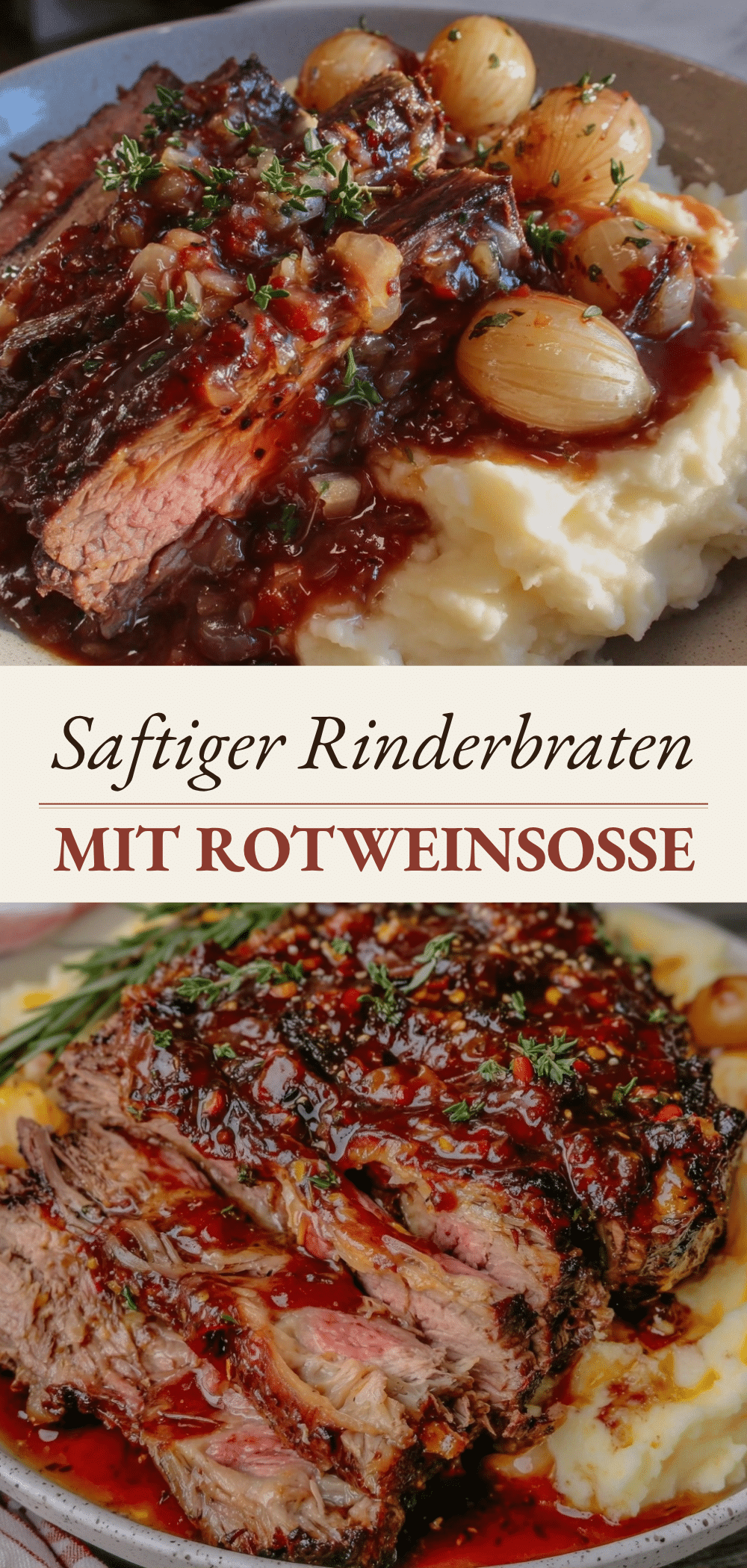 Einfacher Rinderbraten mit Rotweinsoße: Das einfachste Rezept 5 Einfacher Rinderbraten mit Rotweinsoße recipe