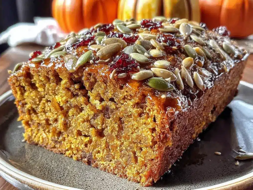einfaches Erntedankfest Kürbisbrot mit Kernen - featured image