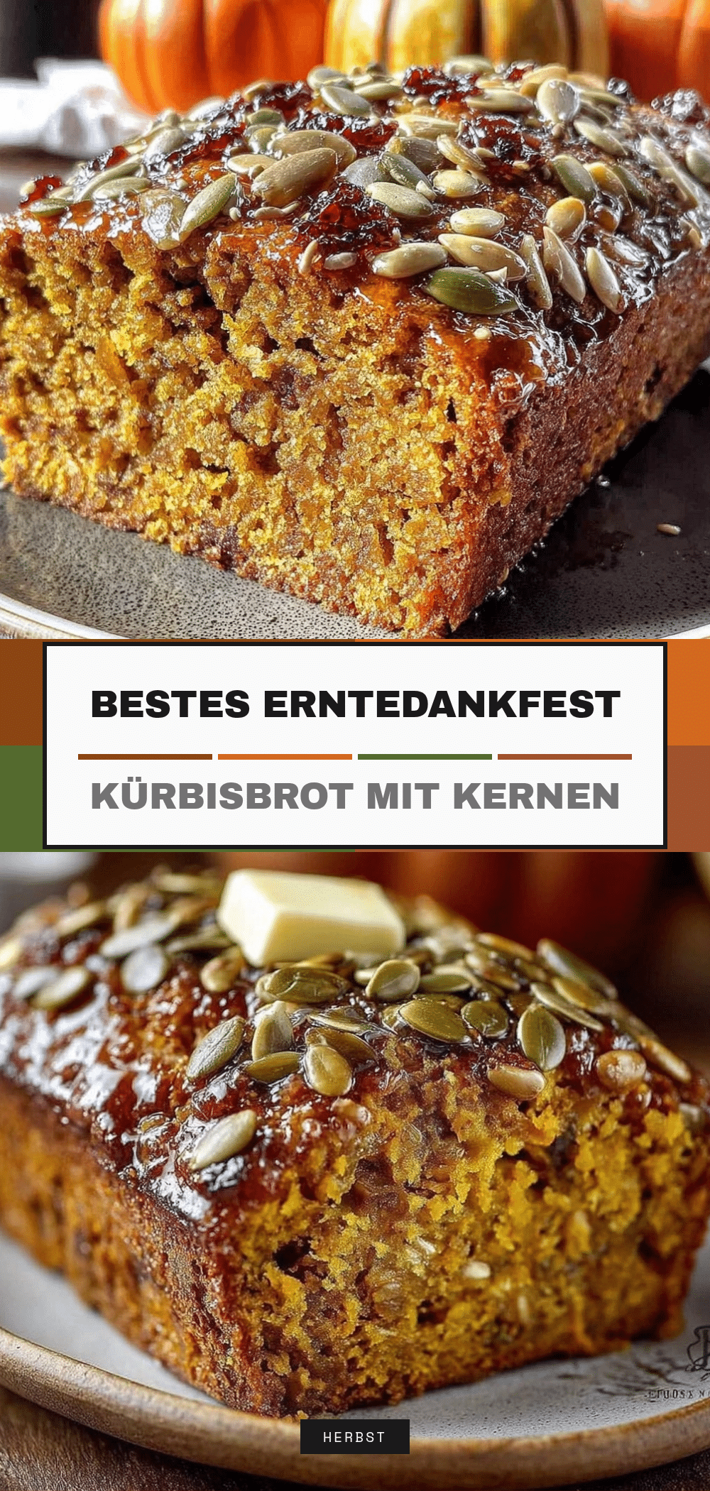 Einfaches Erntedankfest Kürbisbrot mit Kernen: 5 Zutaten 5 einfaches Erntedankfest Kürbisbrot mit Kernen recipe