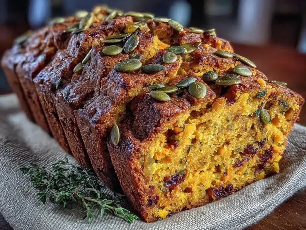 einfaches herbes Kürbisbrot - featured image