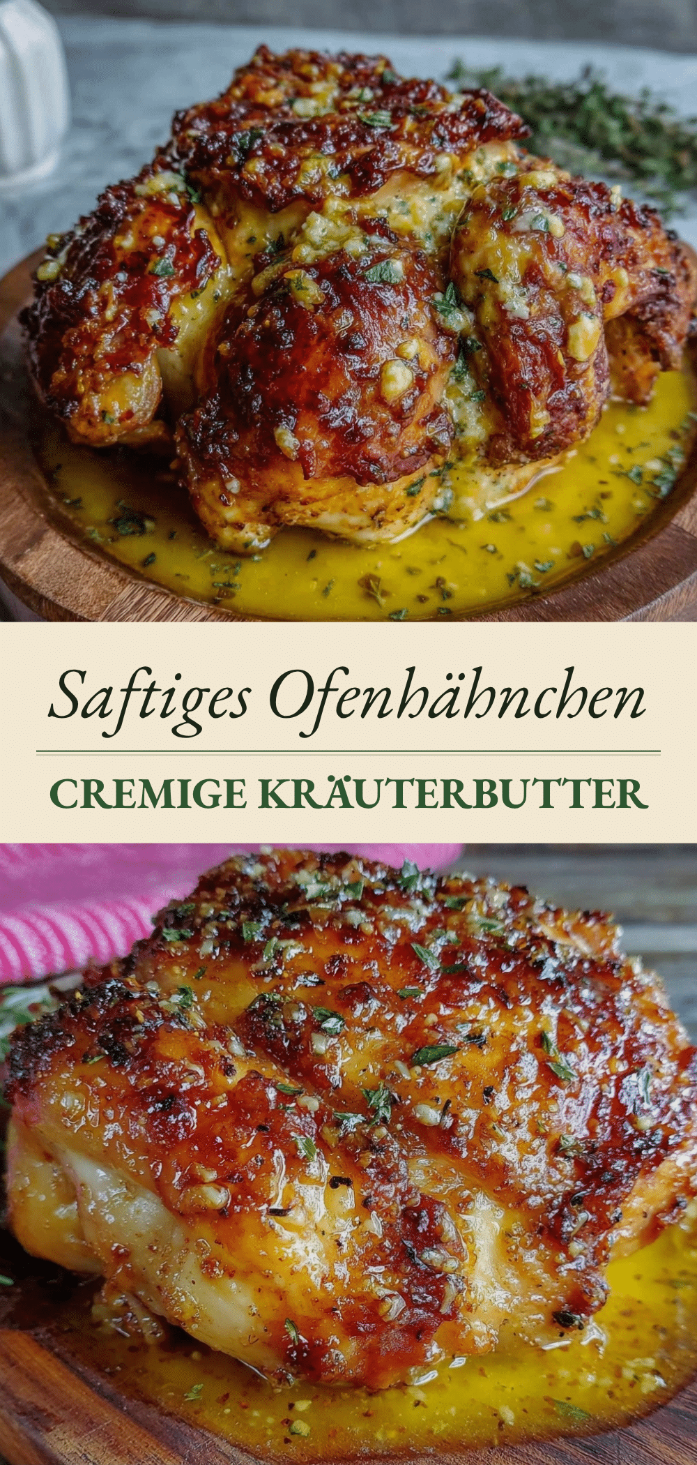Einfaches Ofenhähnchen: Perfekt für Anfänger 5 einfaches Ofenhähnchen mit Kräuterbutter recipe