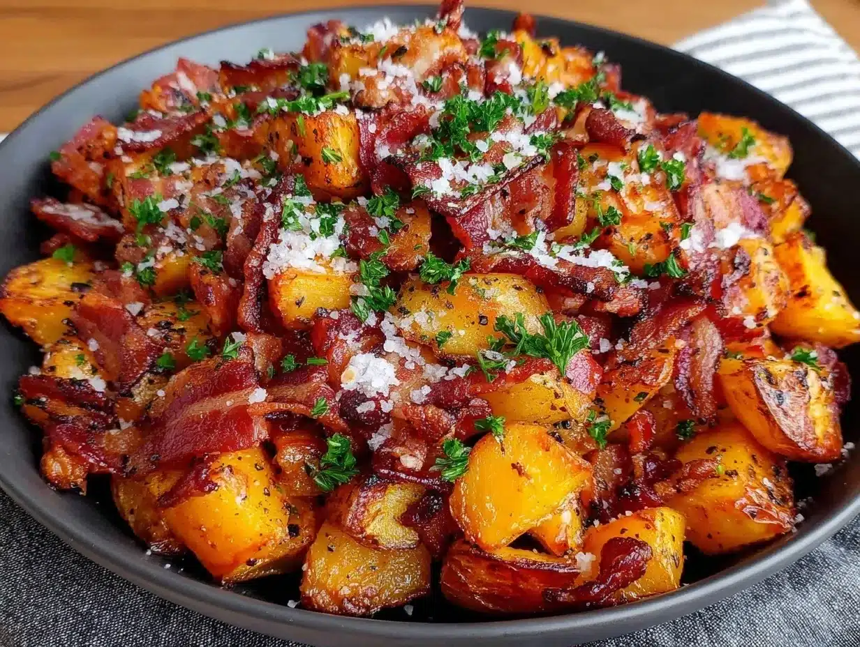 Knusprige Bratkartoffeln mit Speck: Einfach & Knusprig 4 Knusprige Bratkartoffeln mit Speck preparation steps