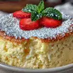 luftiger Käsekuchen ohne Boden - featured image