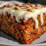saftiger Möhrenkuchen mit Frischkäse - featured image