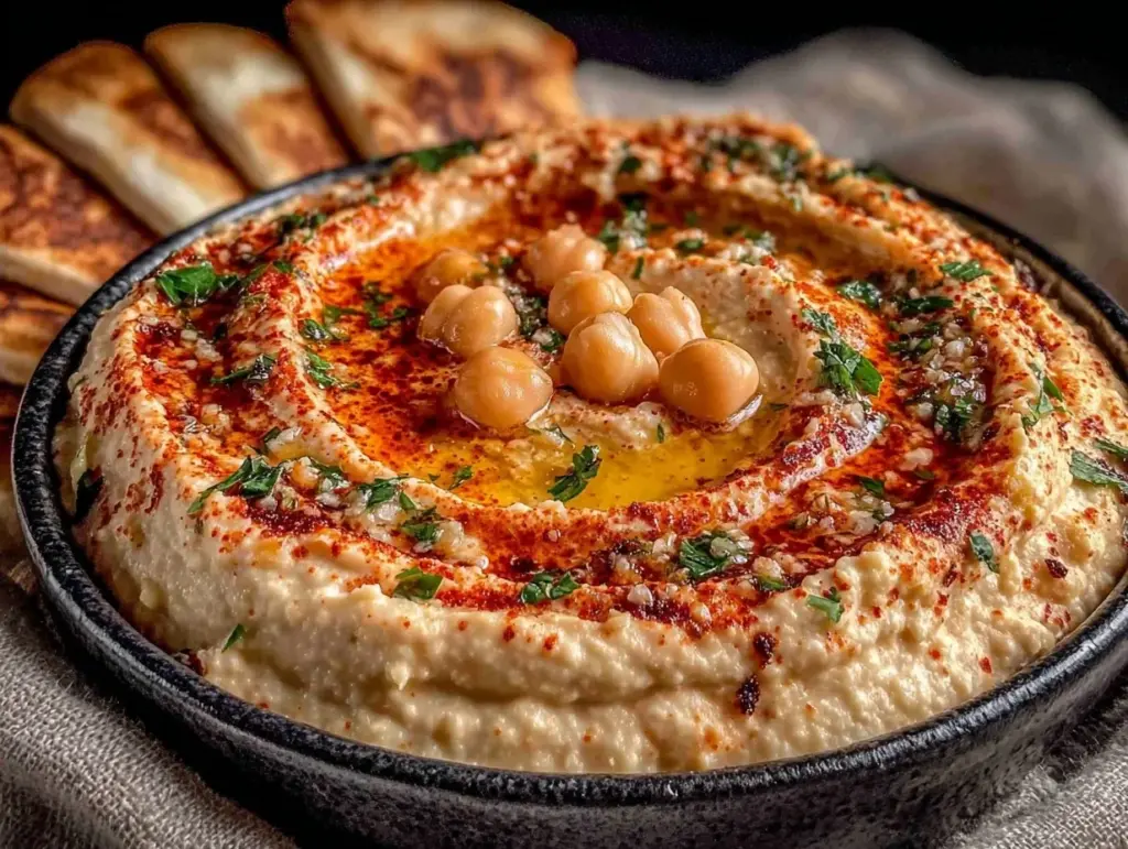 Selbstgemachter Hummus mit Paprika - featured image