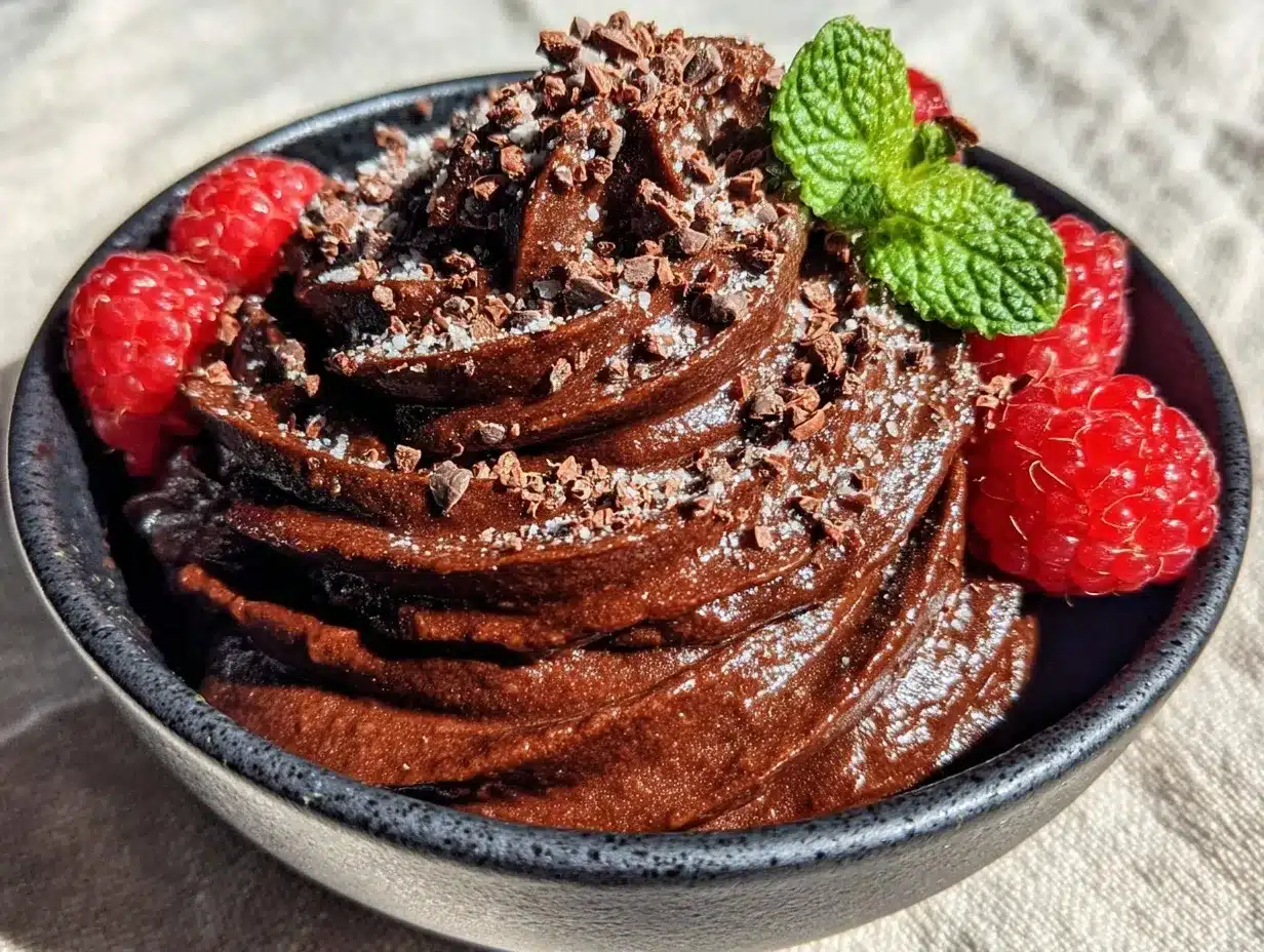 Einfache Vegane Schokoladen-Mousse mit Avocado: Perfekt für Anfänger 4 vegane Schokoladen-Mousse mit Avocado preparation steps