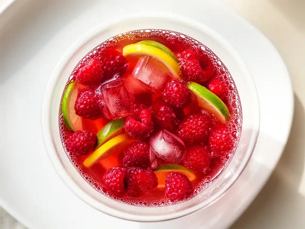 Alkoholfreie Himbeer Bowle: 3 Einfache Sommercocktail Rezepte 4 alkoholfreie Himbeer Bowle preparation steps