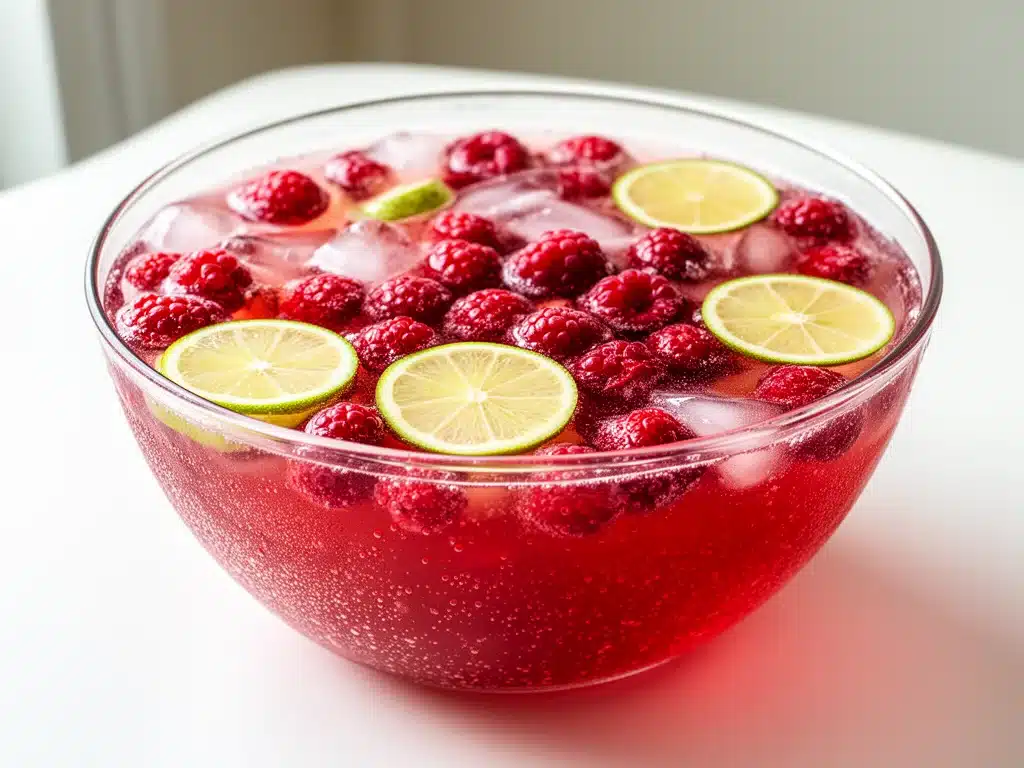 alkoholfreie Himbeer Bowle - featured image