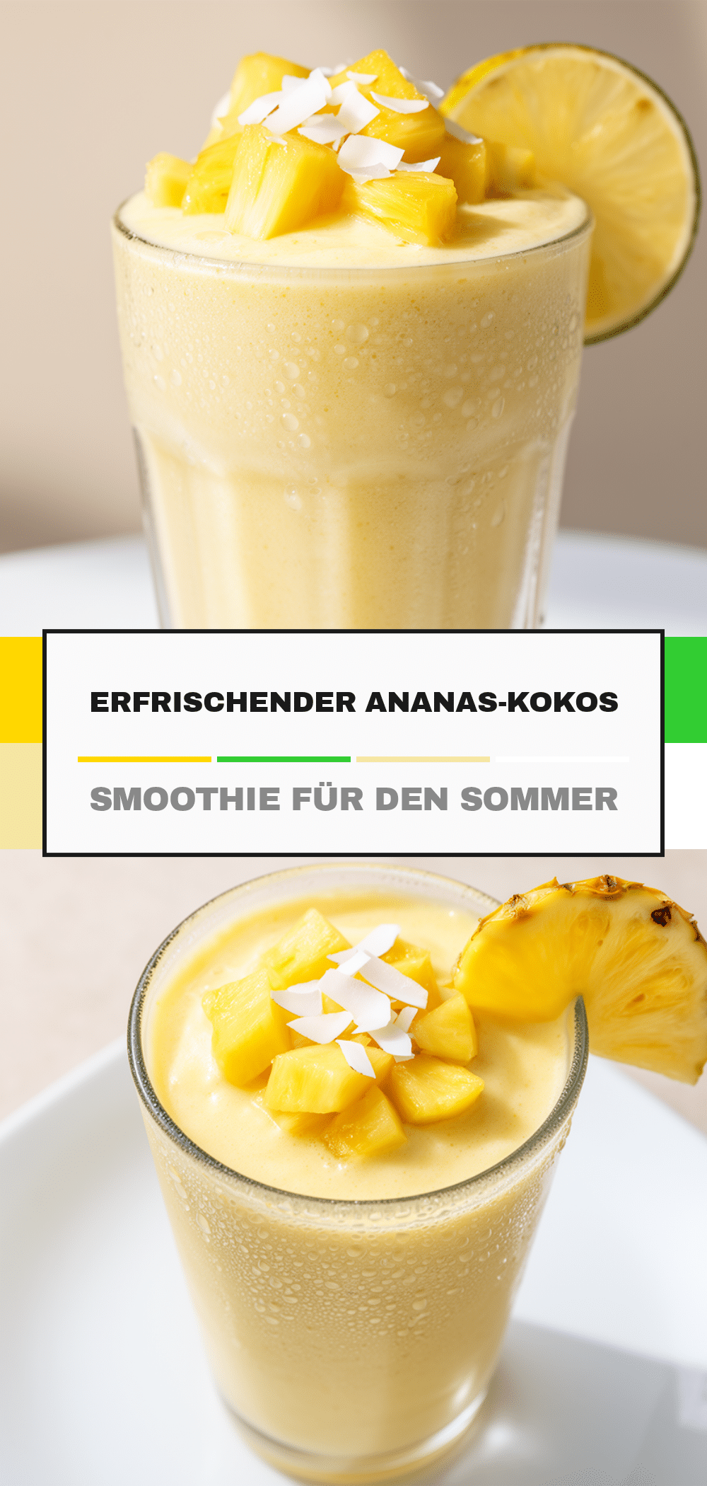 Ananas-Kokos Smoothie: 5 Min. Erfrischendes Rezept 5 Ananas-Kokos Smoothie recipe
