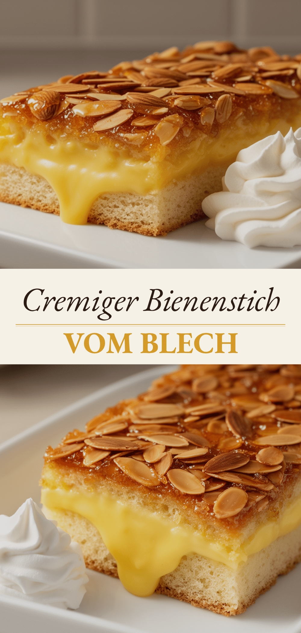 Bienenstich vom Blech: Cremige Vanillecreme in 30 Min 5 Bienenstich vom Blech recipe