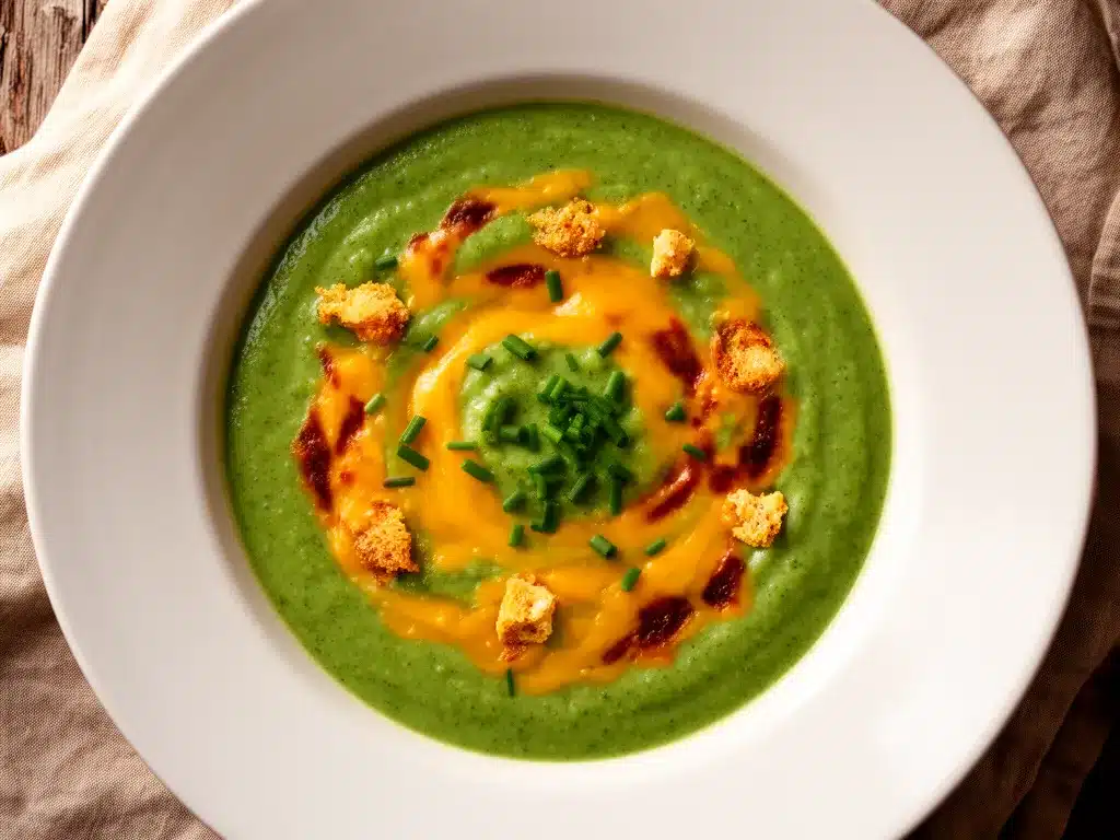 Cremige Brokkolisuppe mit Cheddar: Einfach in 15 Min 4 cremige Brokkolisuppe mit Cheddar preparation steps