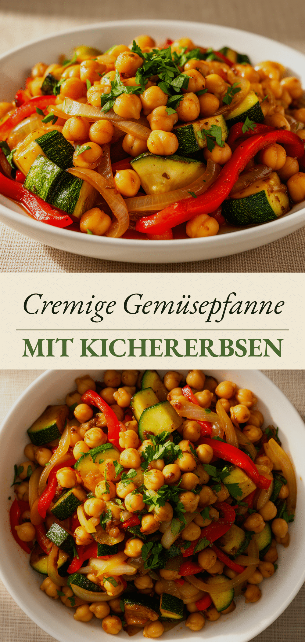 Cremige Gemüsepfanne mit Kichererbsen: 20 Min. 5 cremige Gemüsepfanne mit Kichererbsen recipe