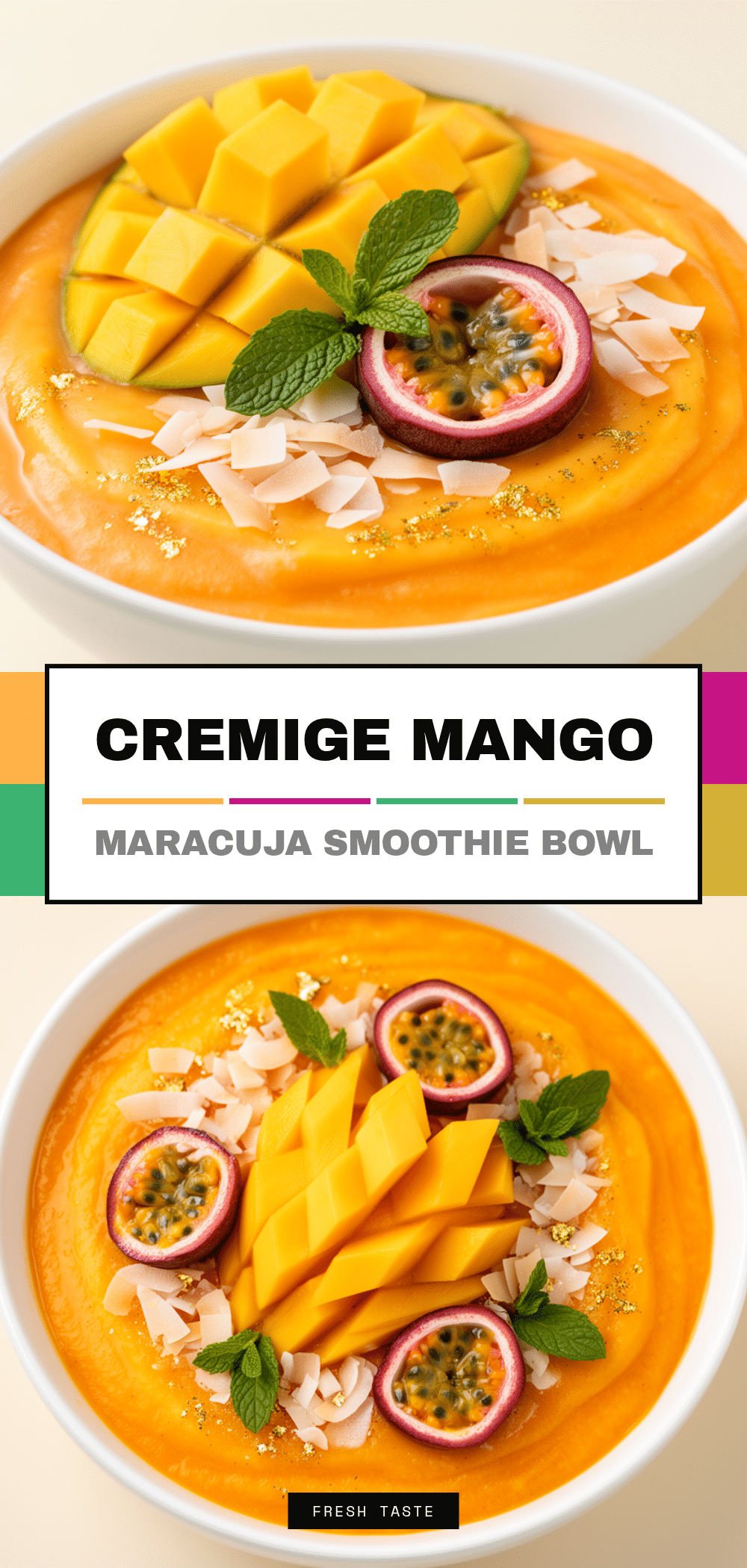 Cremige Mango Maracuja Smoothie Bowl: 5 Min Rezept 5 Cremige Mango Maracuja Smoothie Bowl recipe