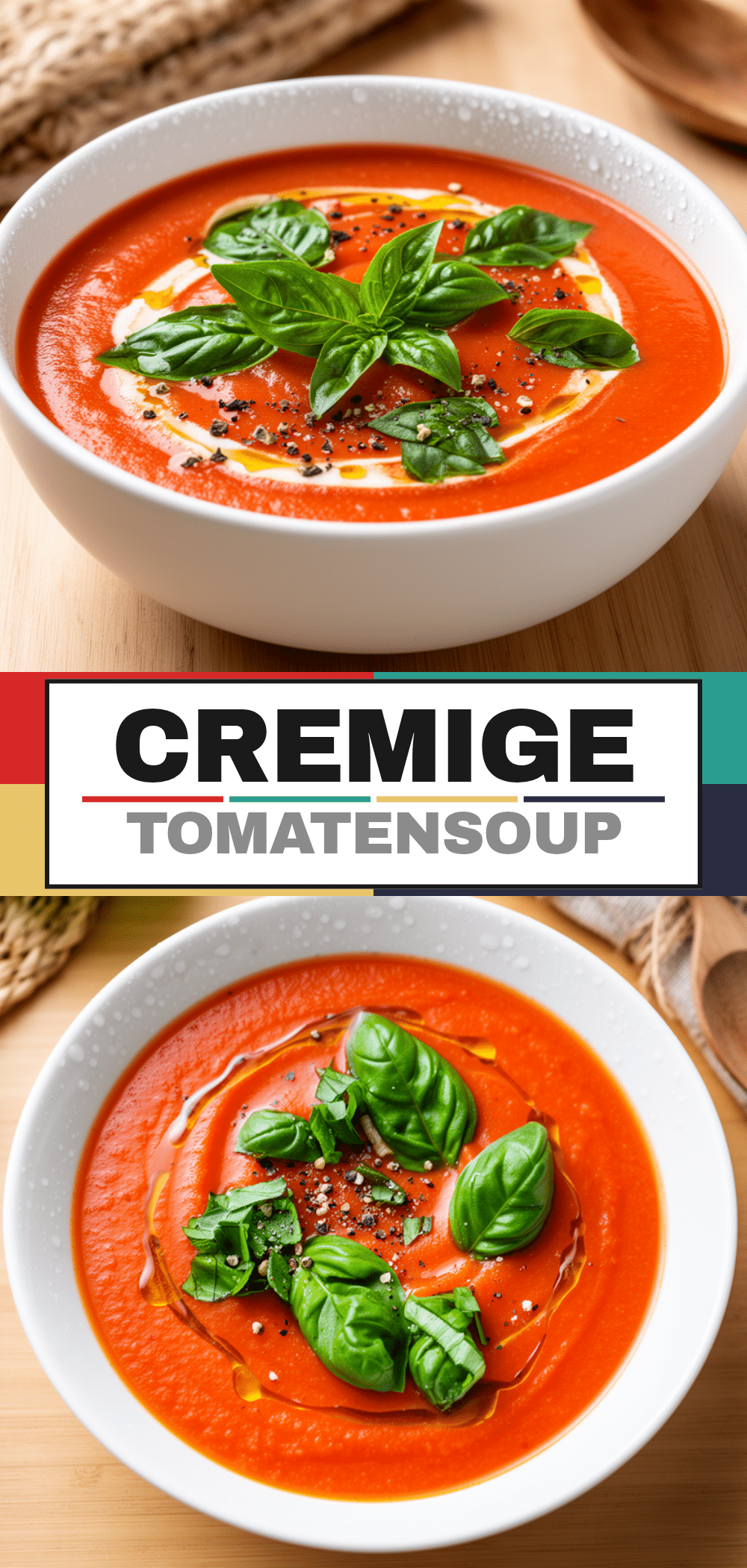 Cremige Tomatensuppe: 15 Min. Perfekt & Einfach 5 cremige Tomatensuppe mit Basilikum recipe