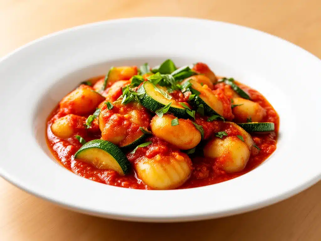 cremige vegane Gnocchi-Pfanne - featured image