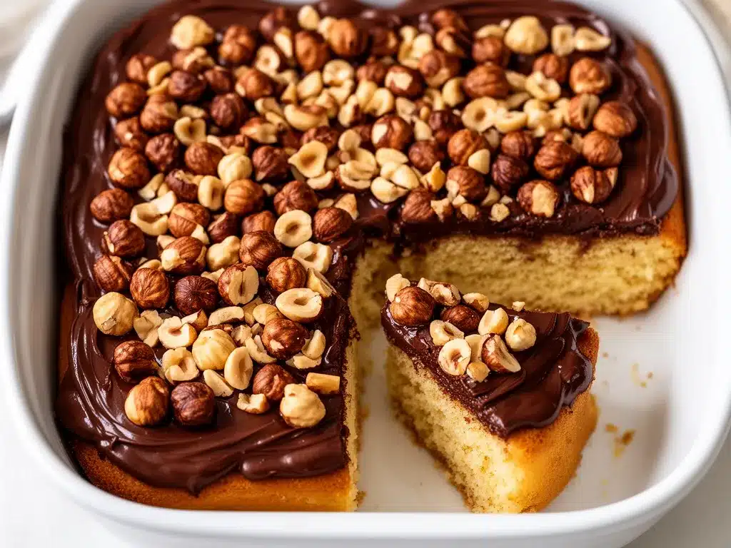 Cremiger Nutella Blechkuchen: 5 einfache Schritte 4 cremiger Nutella Blechkuchen preparation steps