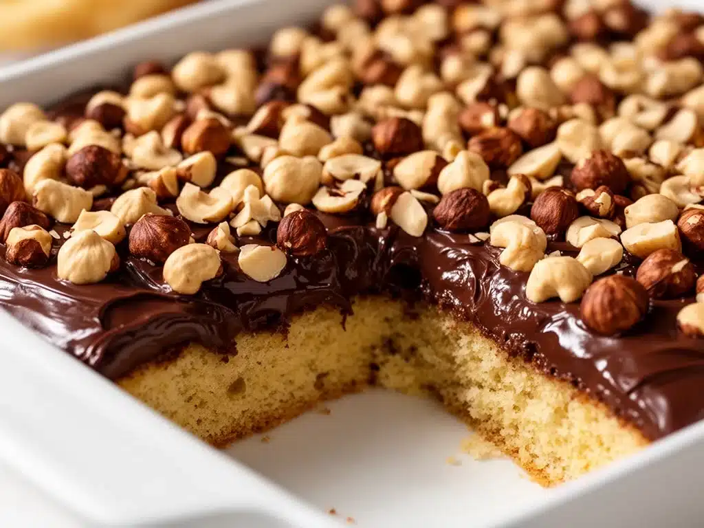 cremiger Nutella Blechkuchen - featured image
