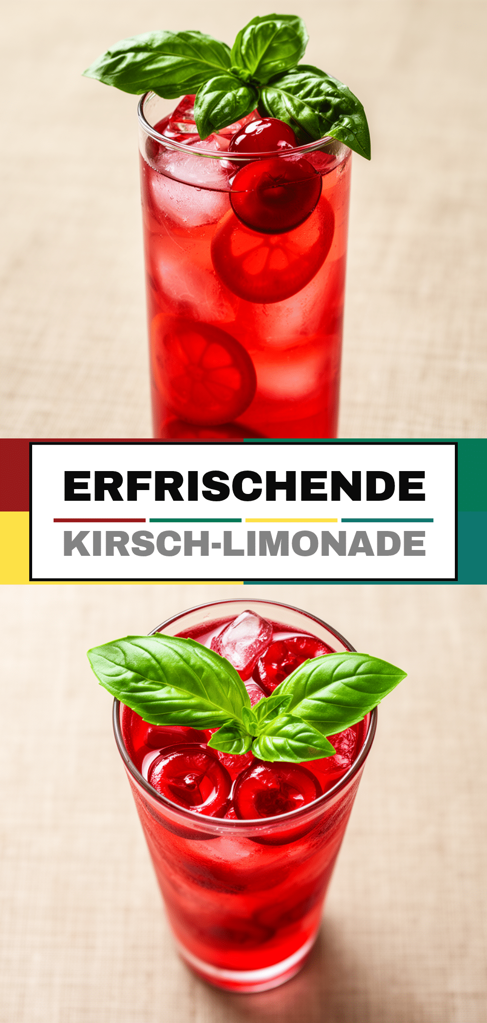 Erfrischende Kirsch-Limonade mit Basilikum: 3 Min. Sommer-Drink 5 Erfrischende Kirsch-Limonade mit Basilikum recipe