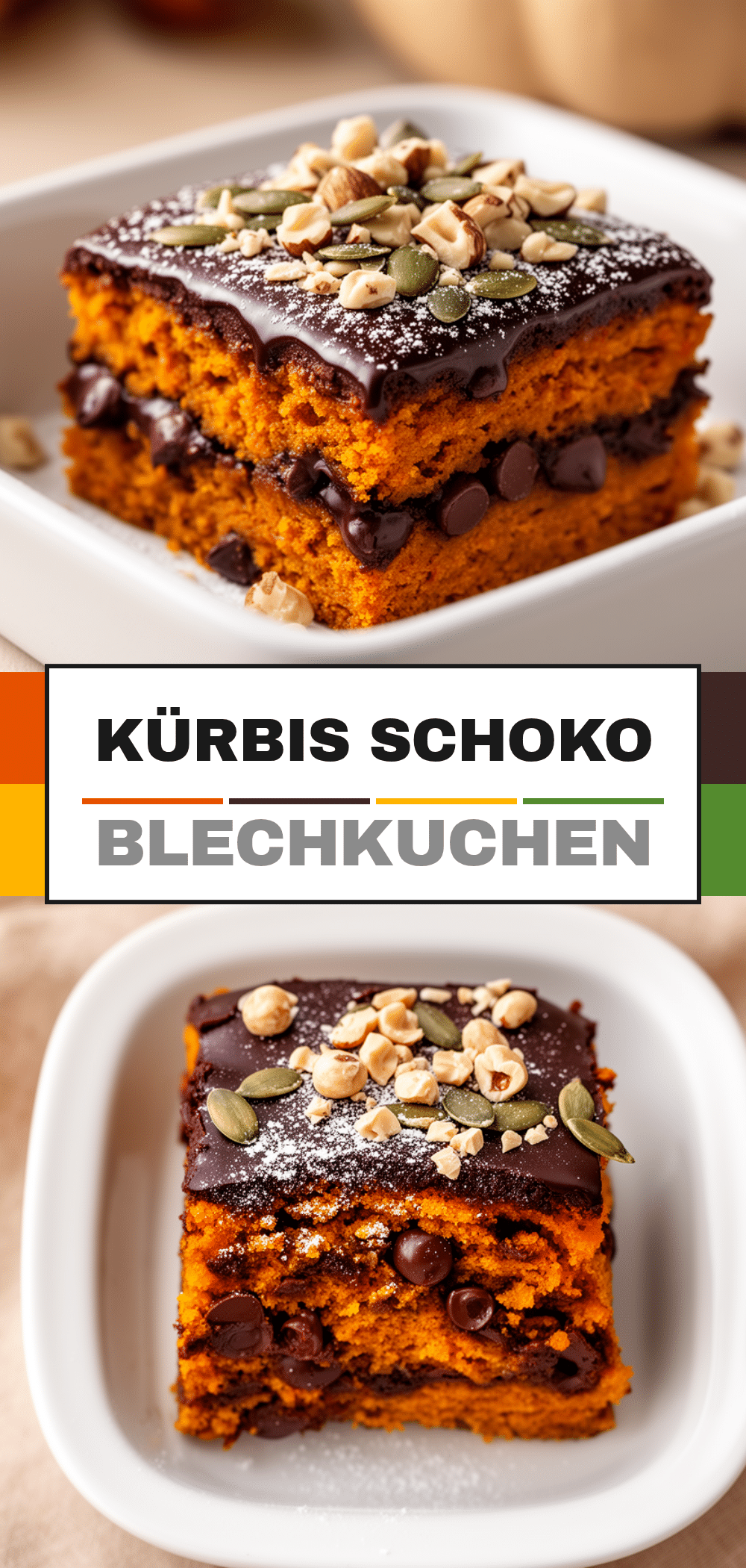 Erntedankfest Kürbis-Schoko Blechkuchen: 5 einfache Schritte 5 Erntedankfest Kürbis-Schoko Blechkuchen recipe