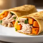 Erntedankfest Kürbis-Wraps mit Hähnchen - featured image