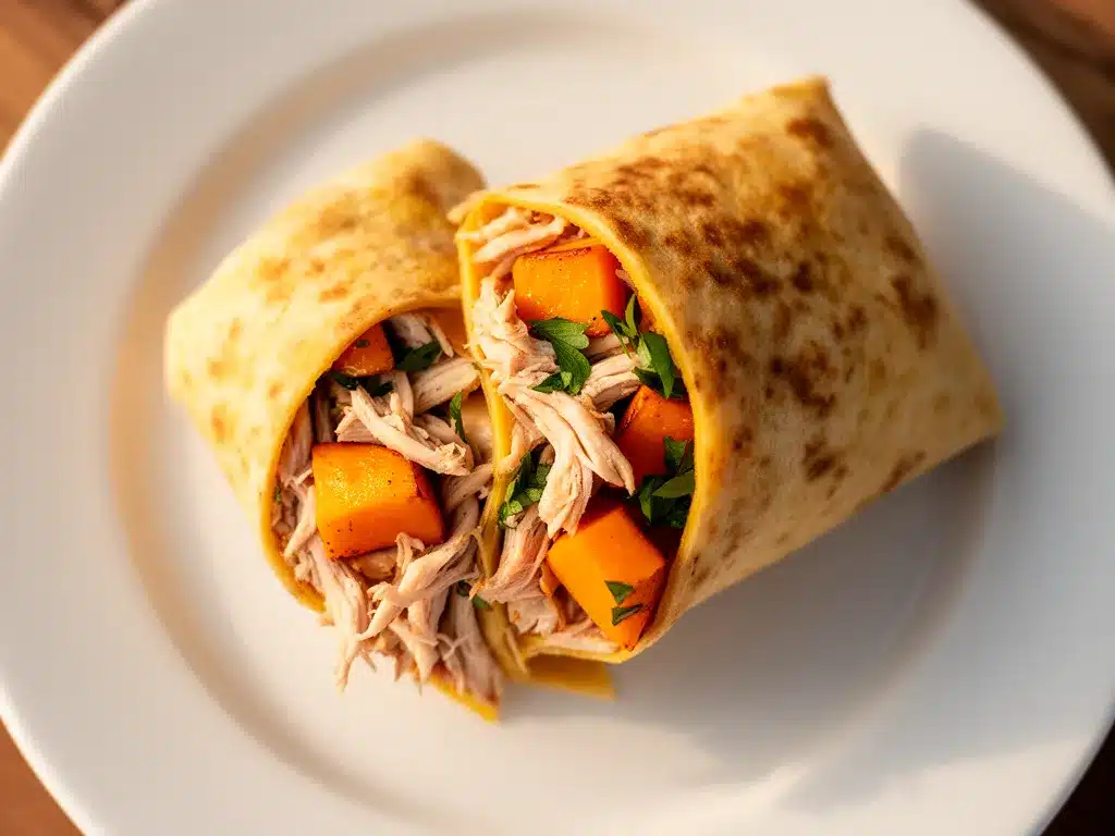 Erntedankfest Kürbis-Wraps mit Hähnchen: Die besten 3 schnellen Rezepte 4 Erntedankfest Kürbis-Wraps mit Hähnchen preparation steps