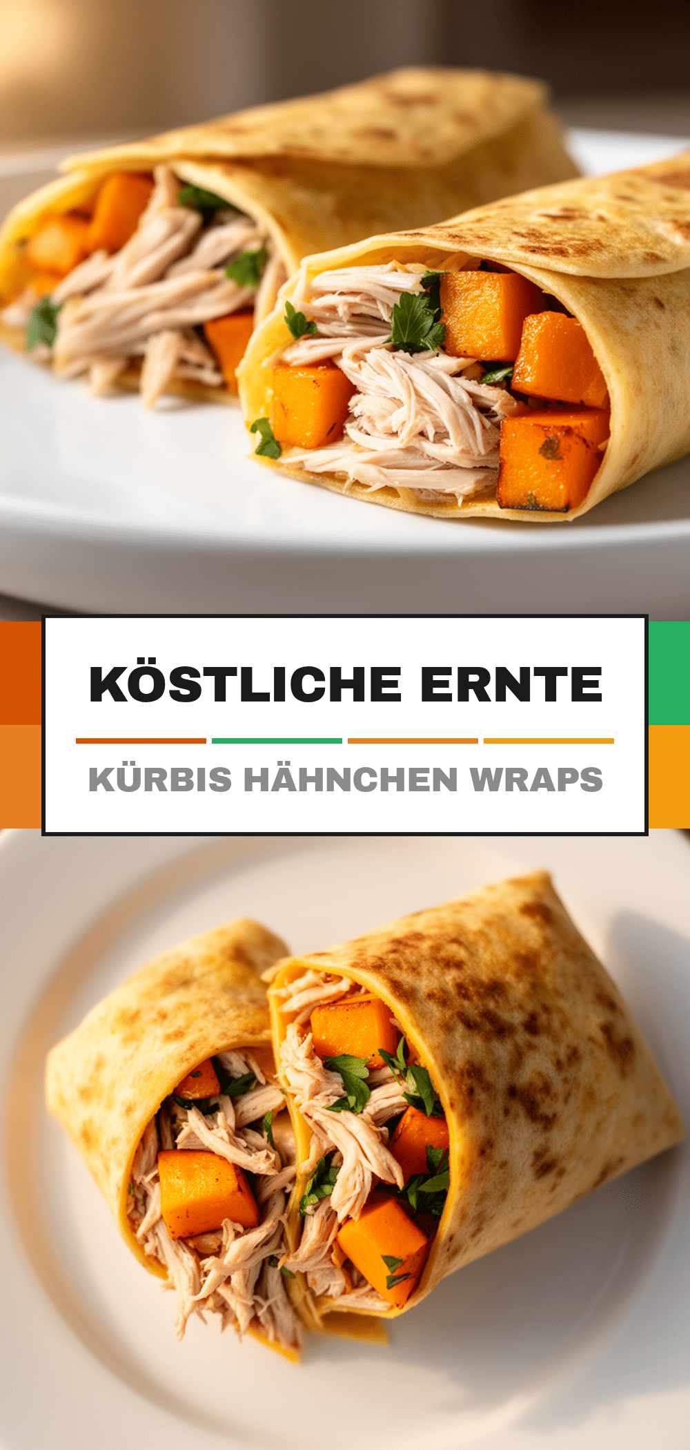 Erntedankfest Kürbis-Wraps mit Hähnchen: Die besten 3 schnellen Rezepte 5 Erntedankfest Kürbis-Wraps mit Hähnchen recipe