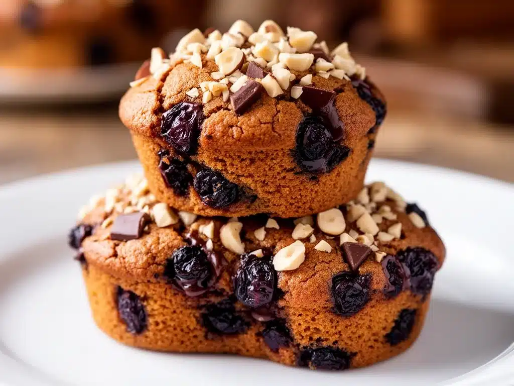 Fluffy Oktoberfest Schoko-Nuss Muffins - featured image