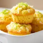fruchtige Kokos-Zitronen Muffins mit Limette - featured image