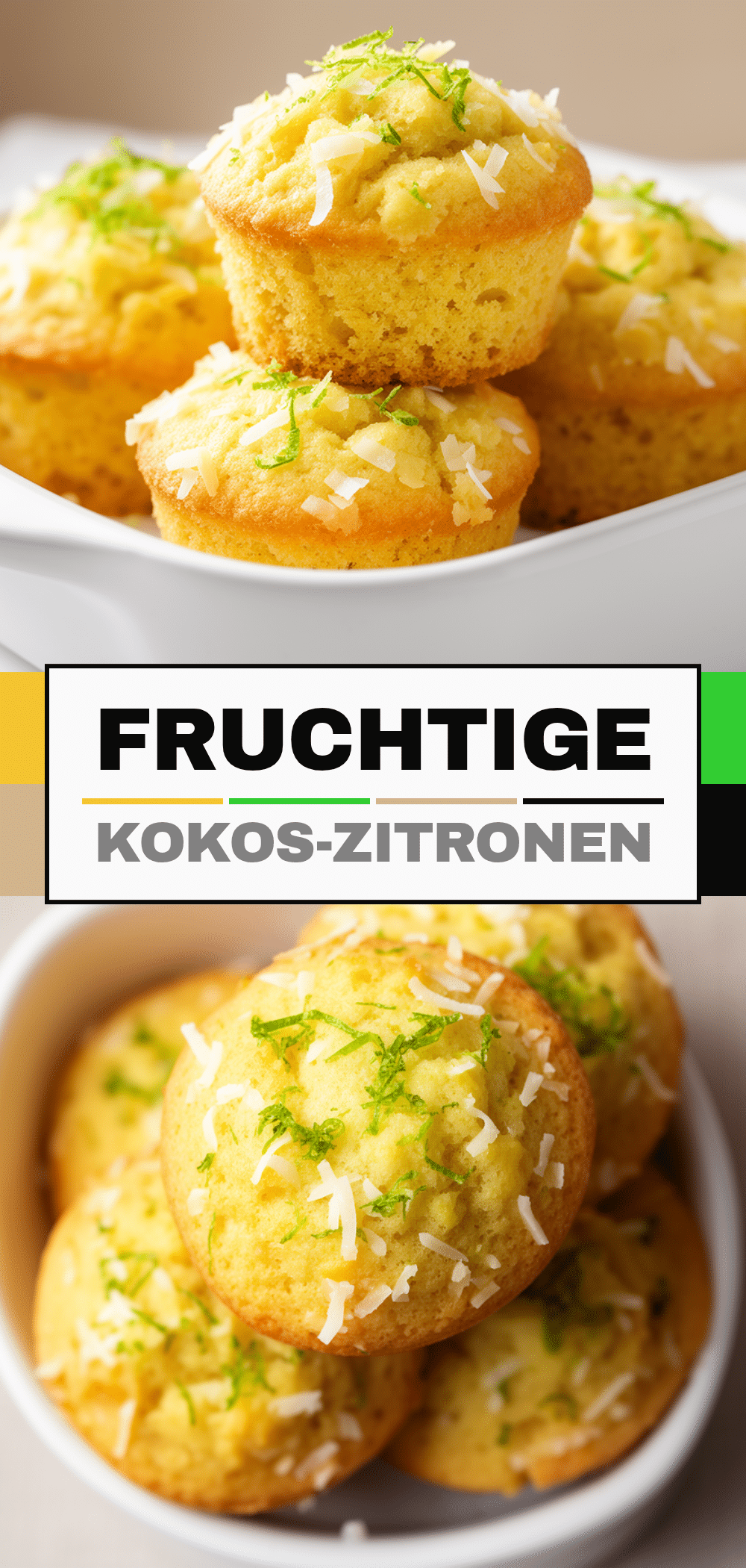Fruchtige Kokos-Zitronen Muffins mit Limette: 5 einfache Schritte 5 fruchtige Kokos-Zitronen Muffins mit Limette recipe