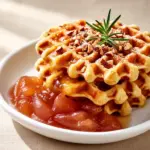 Haselnuss-Waffeln mit Birnenkompott - featured image