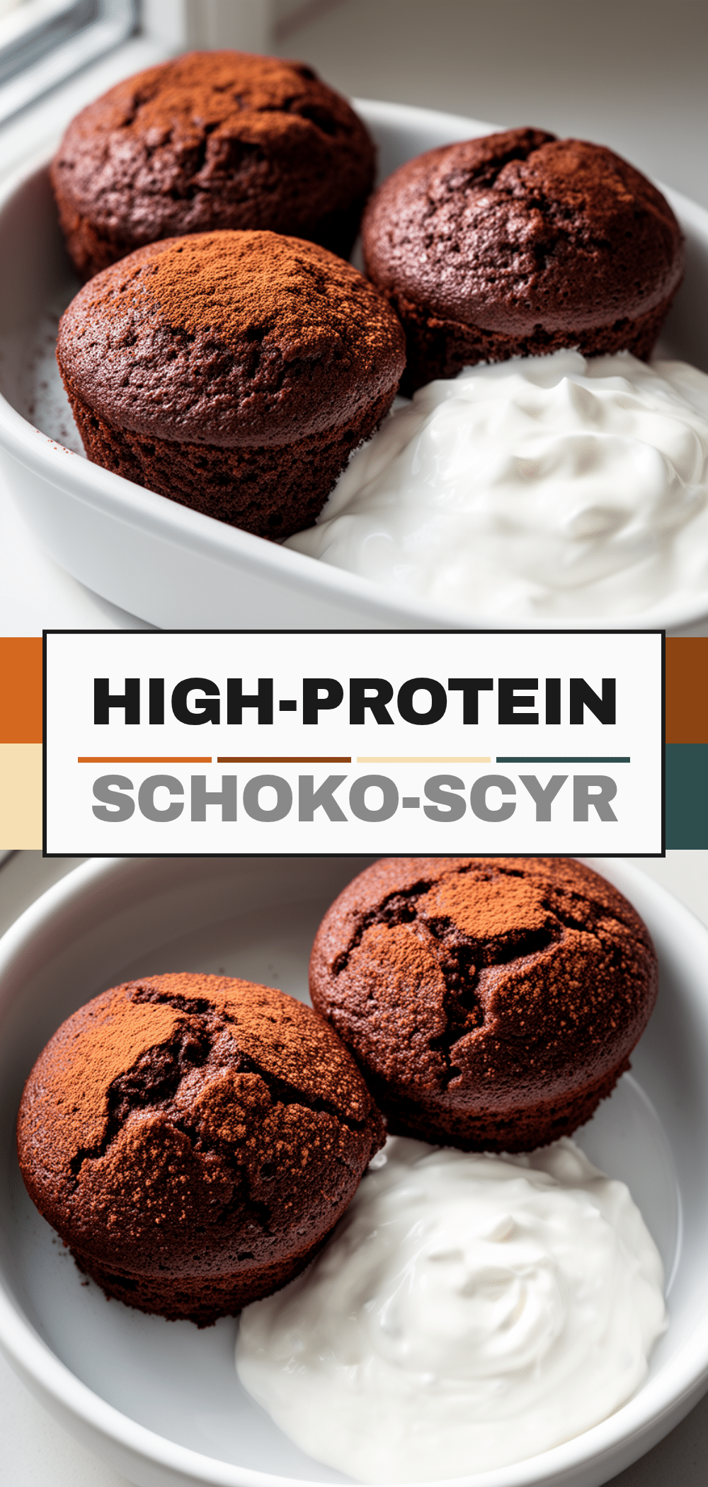 High-Protein Schoko-Muffins: 5g Protein pro Muffin 5 High-Protein Schoko-Muffins mit Skyr recipe