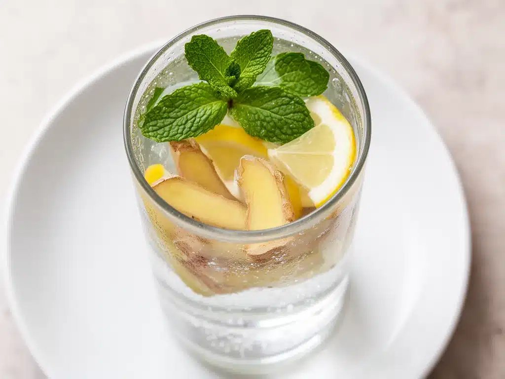 Ingwer-Zitronen Wasser mit Minze: Das perfekte Entgiftungs-Drink 4 Ingwer-Zitronen Wasser mit Minze preparation steps