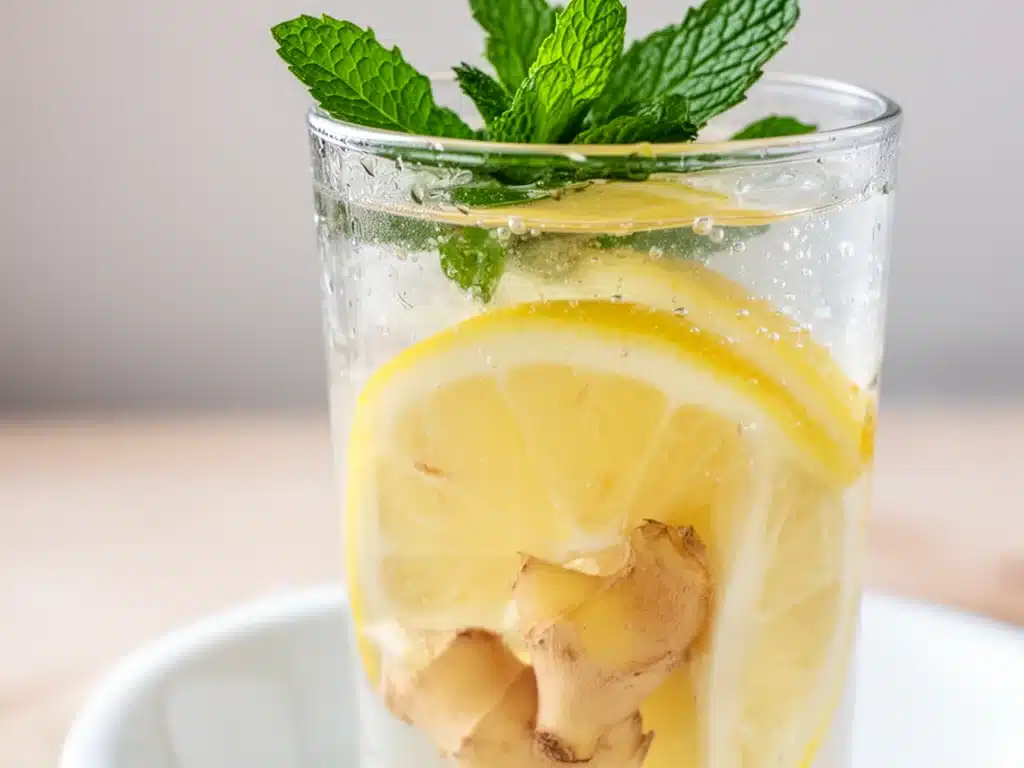 Ingwer-Zitronen Wasser mit Minze - featured image